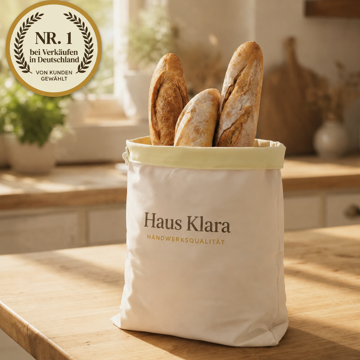 Der Brotbeutel Klara (30 × 40 cm) — Dein Brot frisch nach 5 Tagen